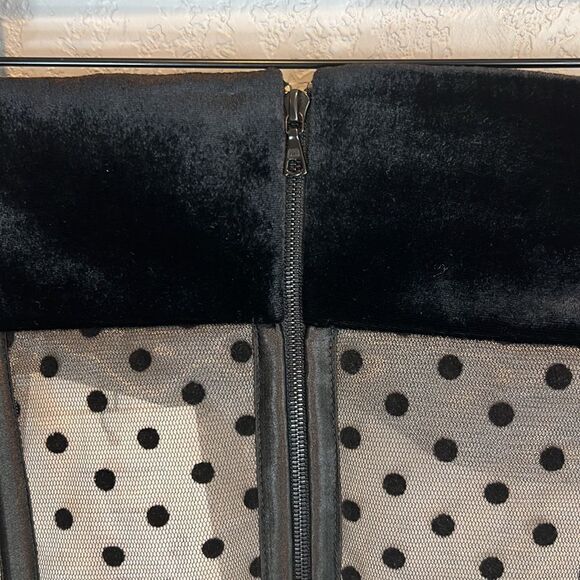 NWT ROZIE CORSETS Strapless Velvet Polka Dot Corset Size 42/ US Large - Picture 5 of 16